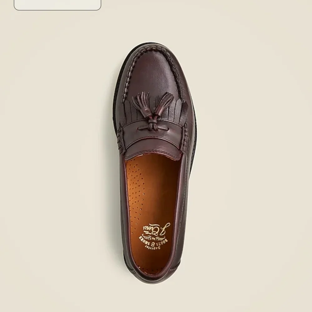 J CREW Camden kiltie tassel loafers in English leather, Sz 8.5